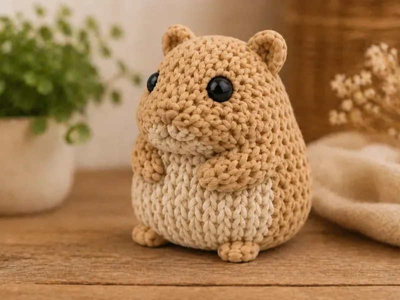 Cute Crochet Hamster – Easy 3D Model