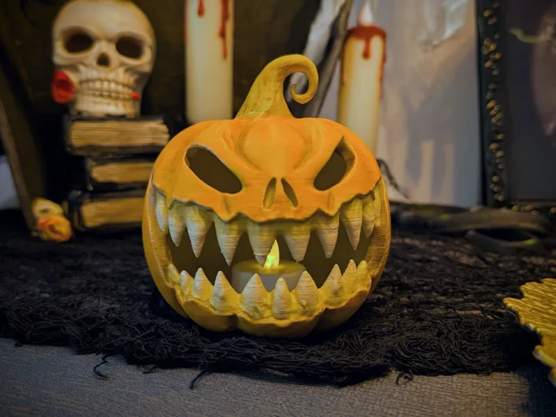 Spooky Pumpkin Tealight Holder