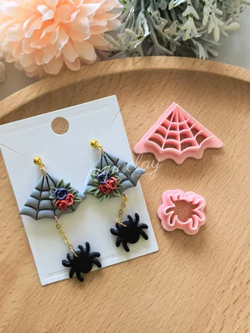 Cortador para modelado: Cute Halloween Spider Polymer Clay Cutter — vista de referencia 3