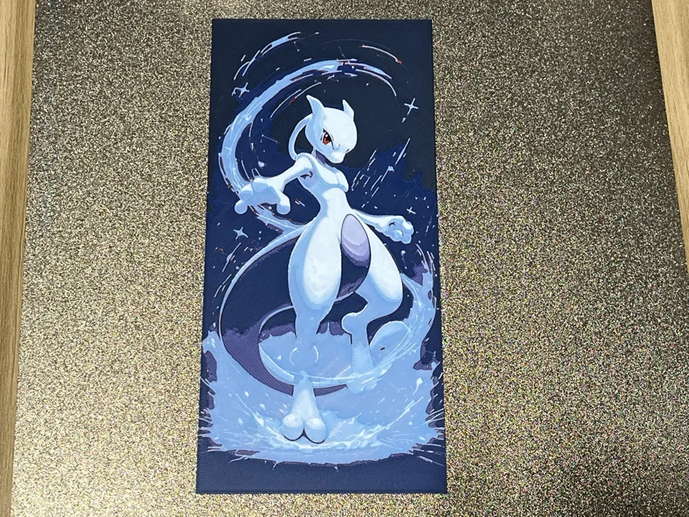 Mewtwo Pokemon Hueforge - Free 3D Print Model - MakerWorld