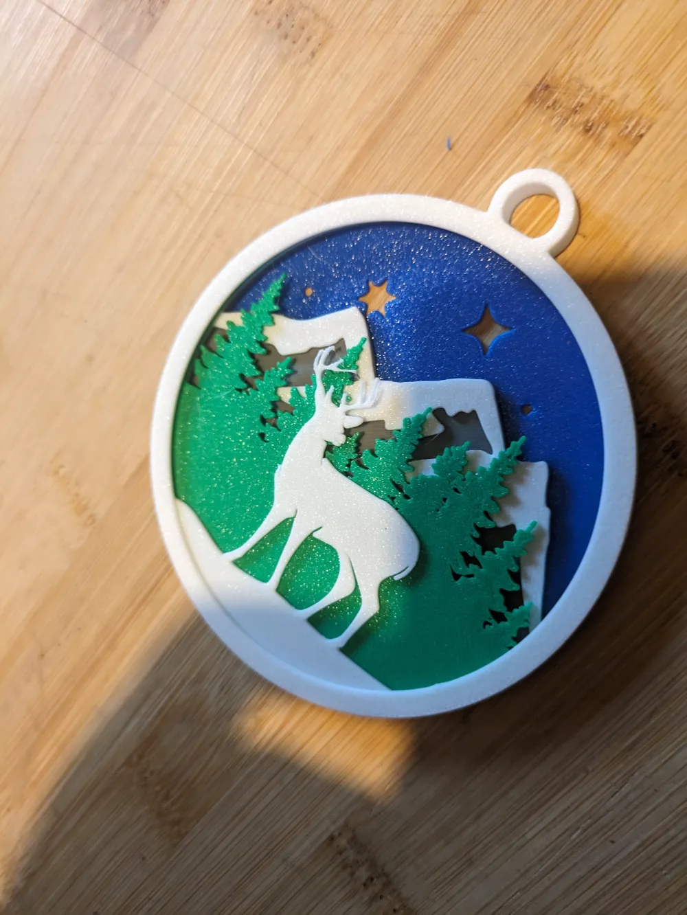 layered christmas bauble NO AMS - Free 3D Print Model - MakerWorld