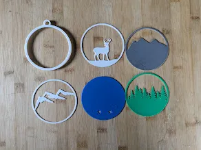 layered christmas bauble NO AMS - Free 3D Print Model - MakerWorld