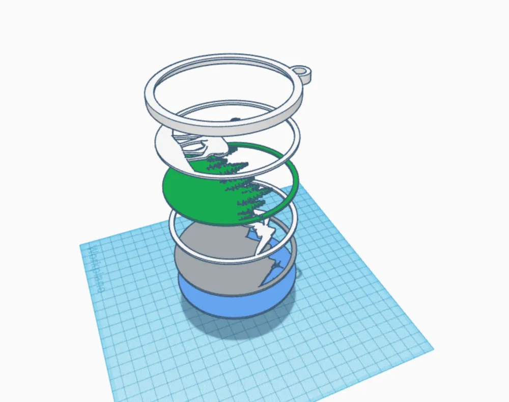 layered christmas bauble NO AMS - Free 3D Print Model - MakerWorld
