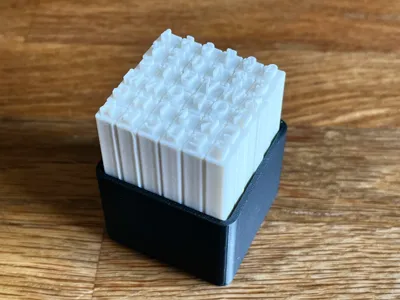 Letter and Numbers Punches with Gridfinity box