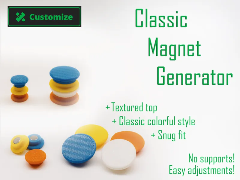 Classic Colorful Magnets | Customizable |
