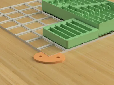 Gridfinity Corner  Surface Mount Stopper