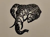 Décoration murale arbre éléphant — photo 2