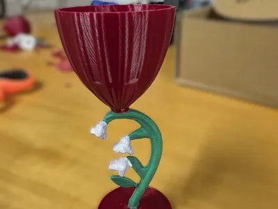 Floral Glass for Shots or Wine