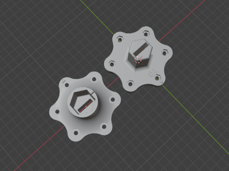 Sim racing quick release with 4pin connector hole