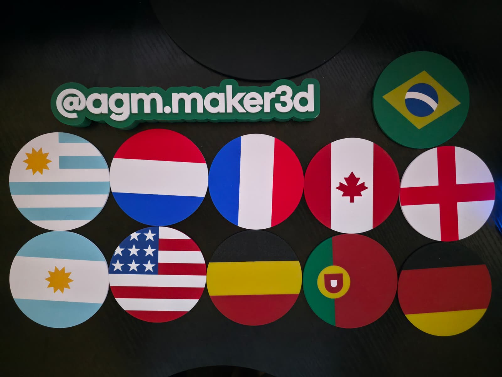 Porta Copos - Todos os Países da Copa do Mundo