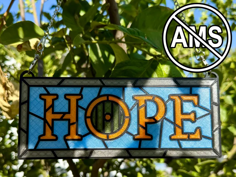 Hobbit HOPE Stained Glass - No AMS Required!
