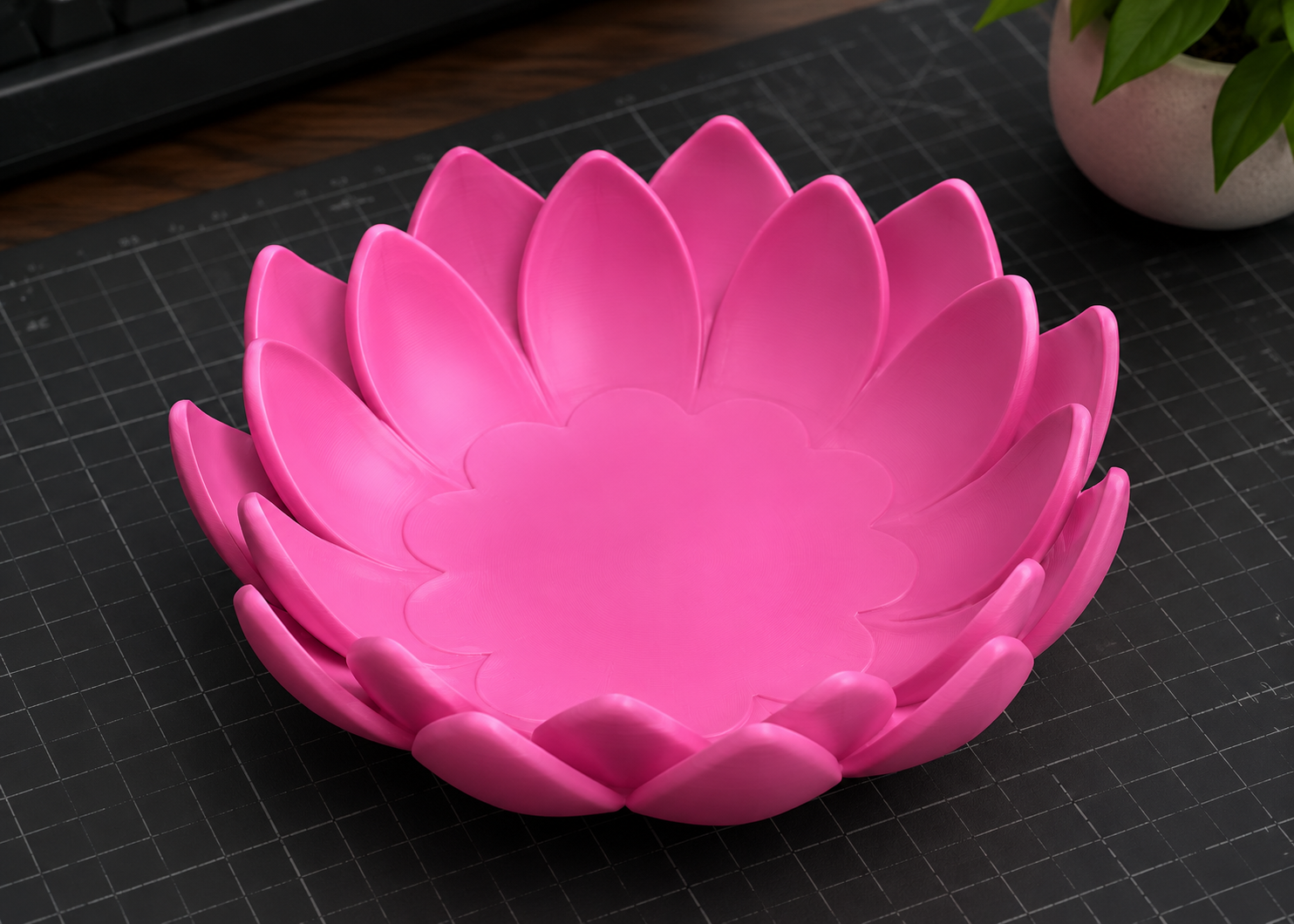 Lotus Candy Dish – 3D Printed Flower Bowl - 1
