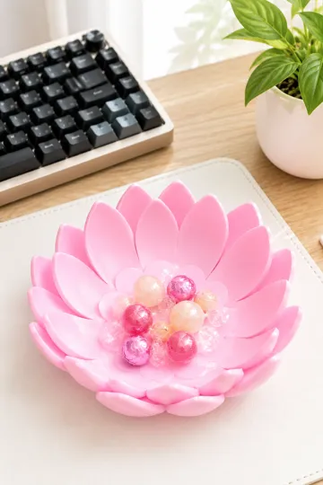 Caja o estuche: Lotus Candy Dish – 3D Printed Flower Bowl — vista de referencia 3