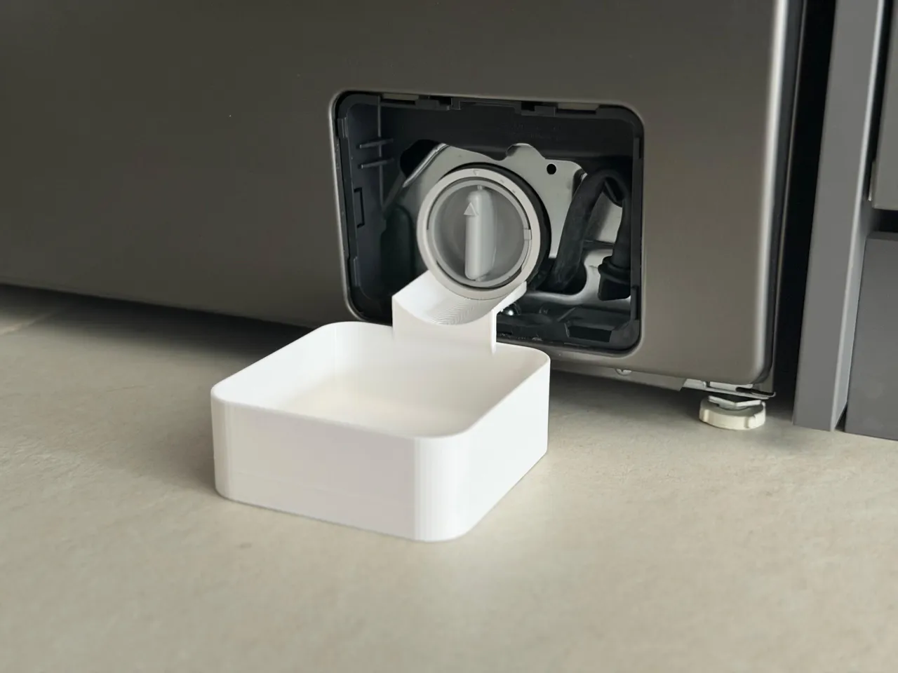 Samsung washing machine drain tray view 2