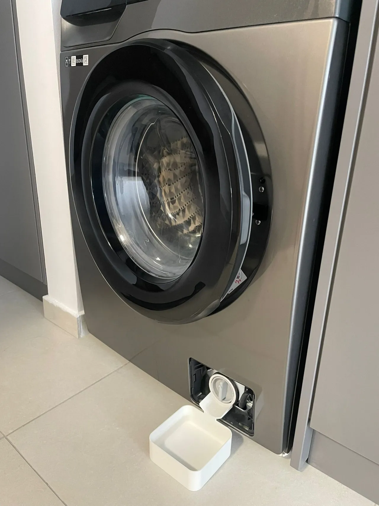 Samsung washing machine drain tray view 4