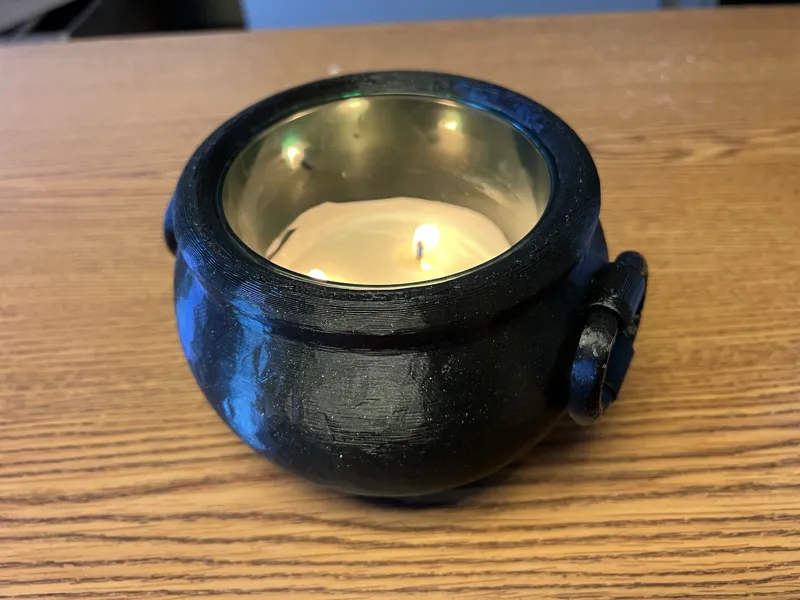 Cauldron with Moving Handles - Candle Holder