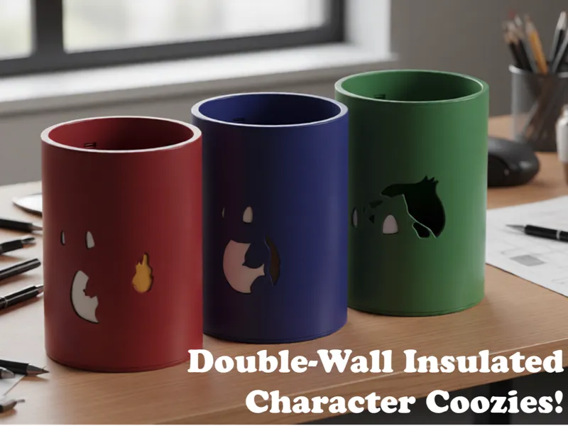 Double-Wall Insulated Character Coozies!