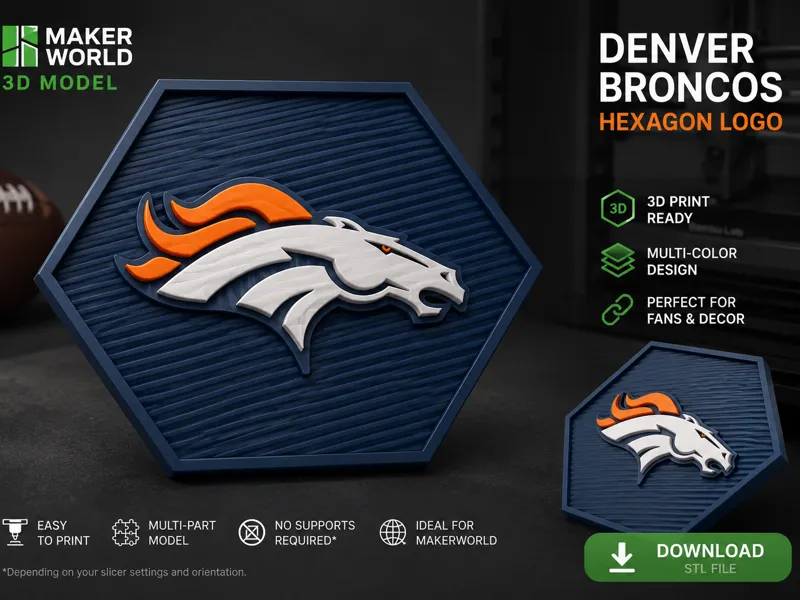 Denver Broncos Hexagon