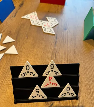 Triomino Game with box and stand no AMS needed