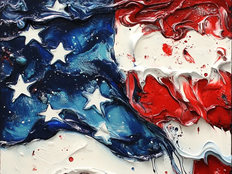 Painted American Flag