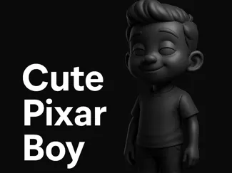 Pixar Style Boy - Cute!