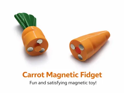 Magnetic Carrot Fidget|AMS / No AMS, 6x2mm Magnets