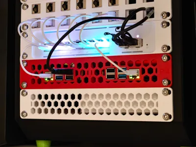 Dual Pi 10 inch Rack Shelf - Pi4 + Pi5
