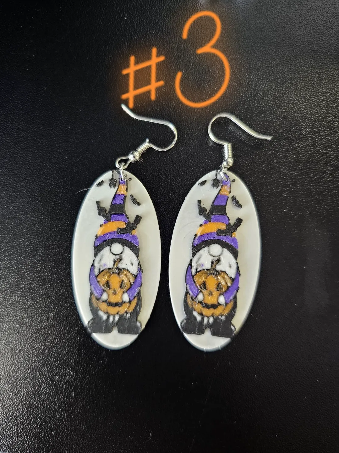 Halloween Gnome Earrings view 2
