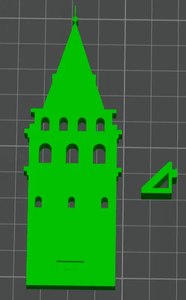 Galata tower image with stand