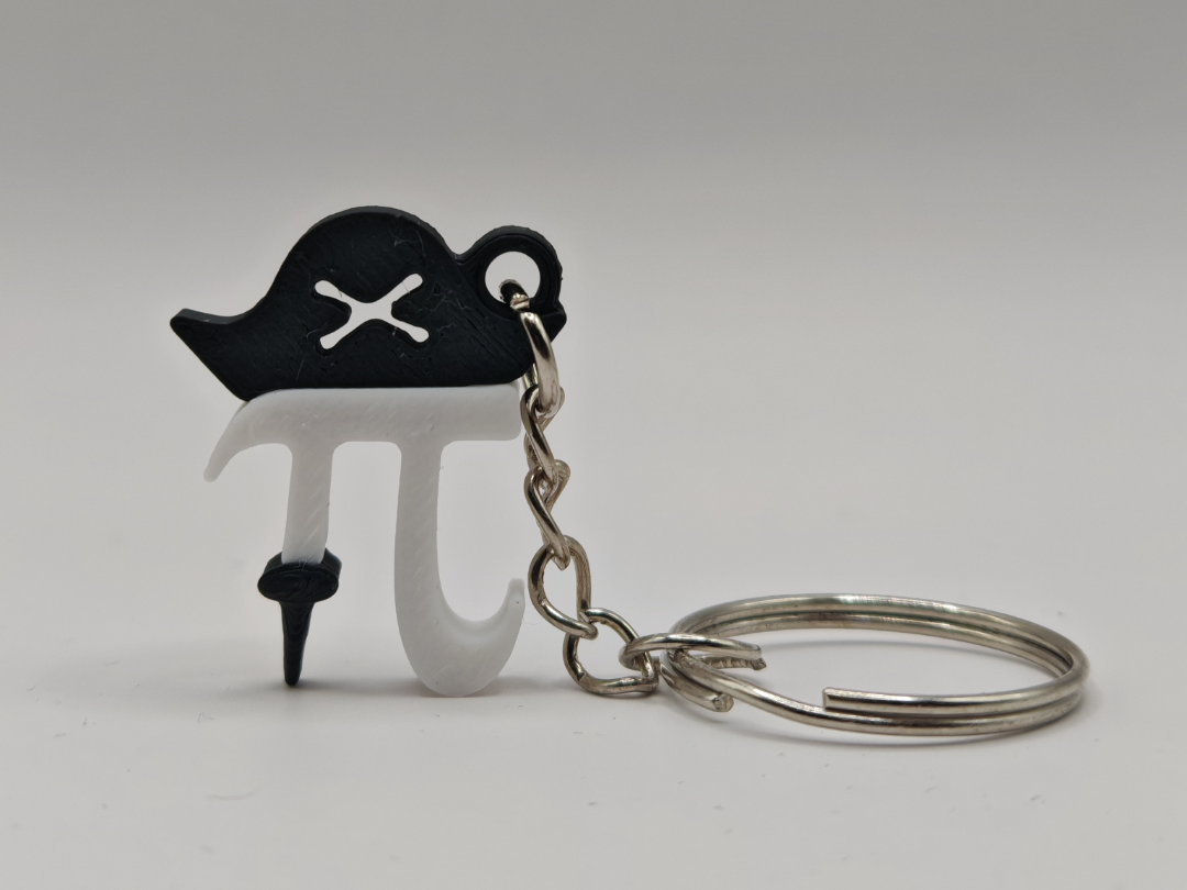 Pi-Rate (π-rate) - Pi Day Keychain (March 3.14)