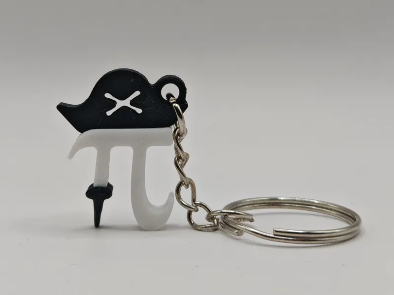 Pi-Rate (π-rate) - Pi Day Keychain (March 3.14)