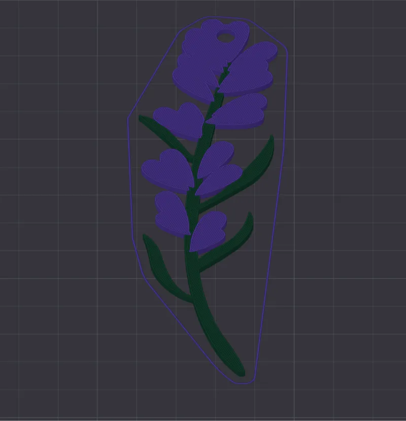 Lavender Keychain