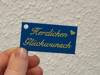 Herzlichen Glückwunsch Anhänger