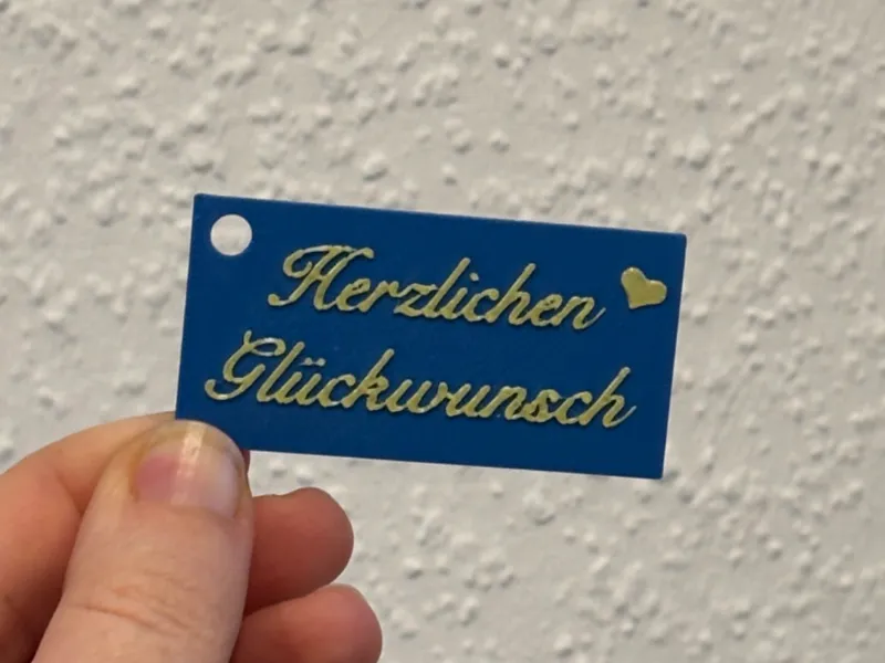 Herzlichen Glückwunsch Anhänger