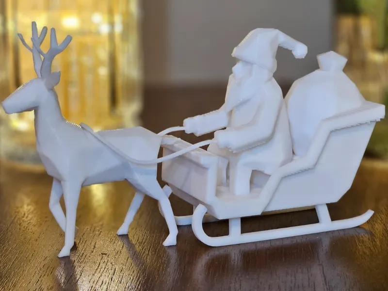 Santa & Reindeer Low-Poly Christmas Set