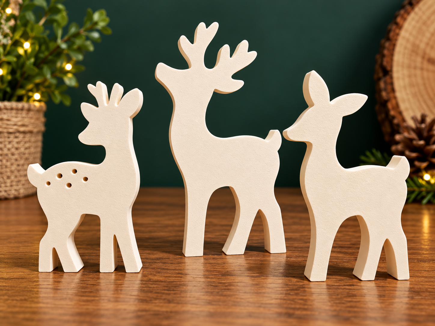 Christmas Reindeer Family 3D model
