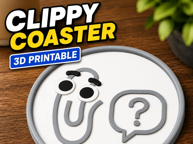 Clippy Coaster for Microsoft Fans