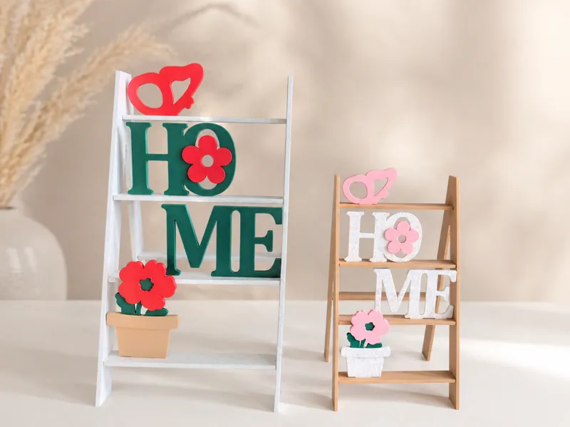 HOME Mini Ladder Shelf Decor