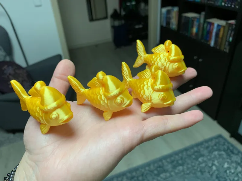 Golden Fish with a Funny Hat
