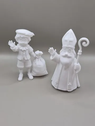 Soporte: Sinterklaas & Piet wuivend, cartoon stijl — vista de referencia 4