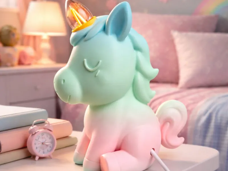 Abat-jour unicorno per cameretta