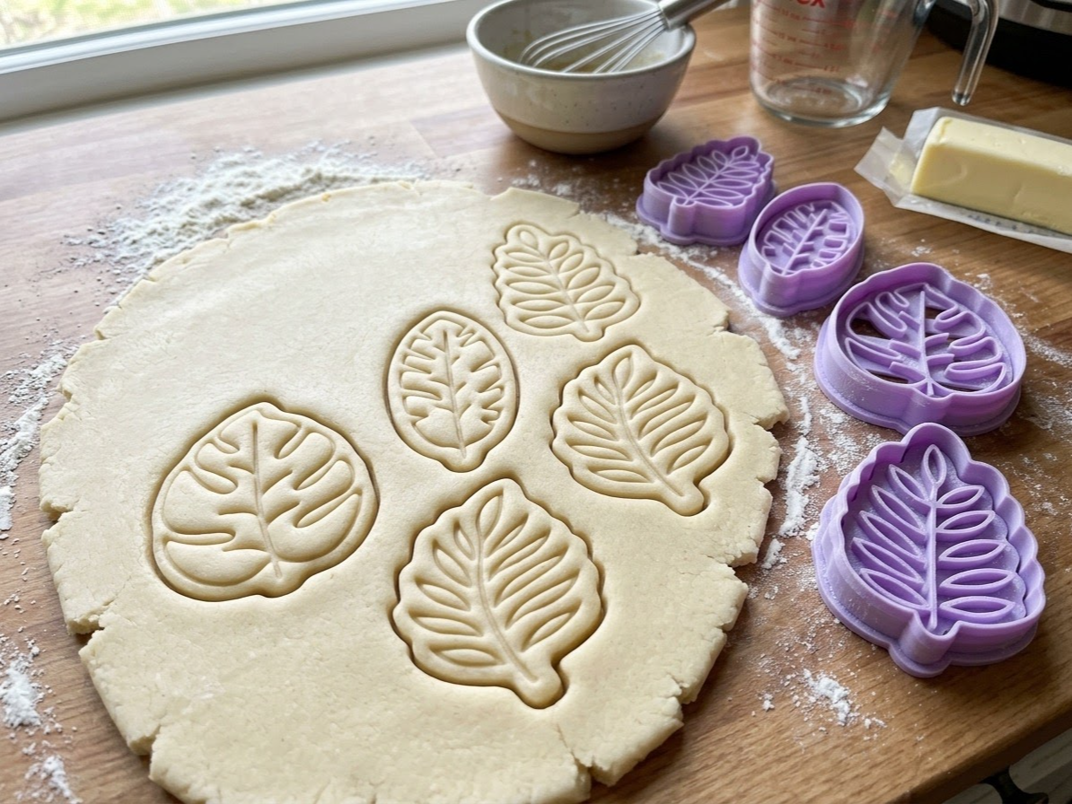 cookie cutter flowers leaves