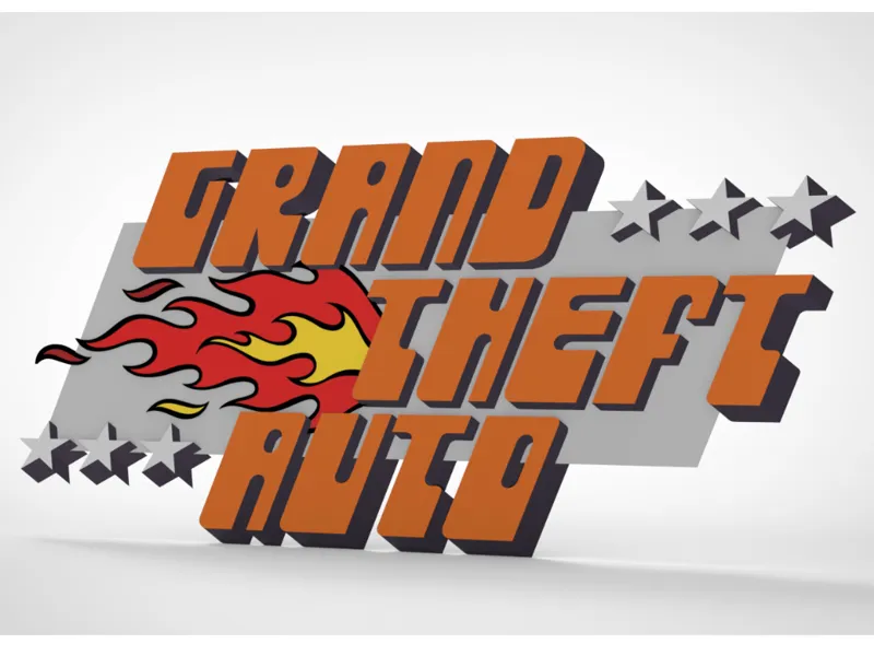 GTA 1-1997- Retro WallArt Decoration - no Hueforge