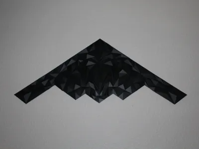 B-2 Bomber Low Poly Wall Art