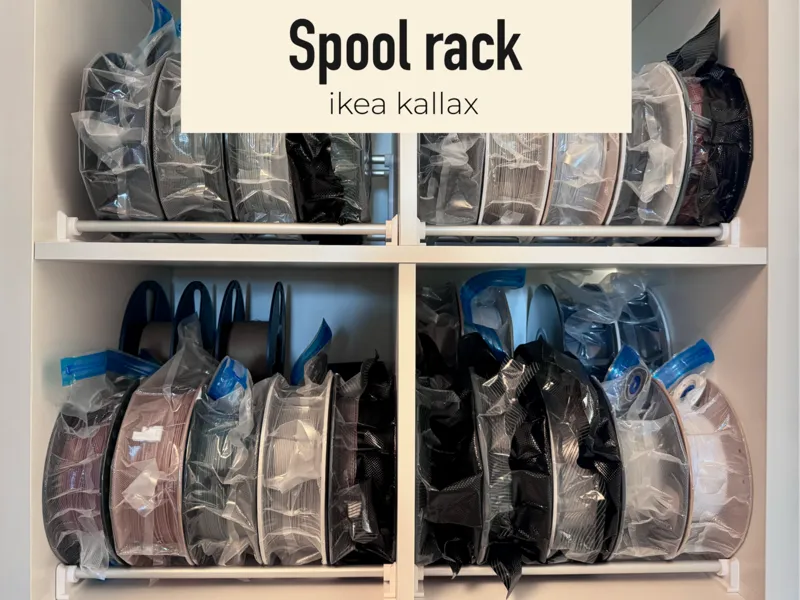 Filament Spool Holder IKEA Kallax – Organizer rack
