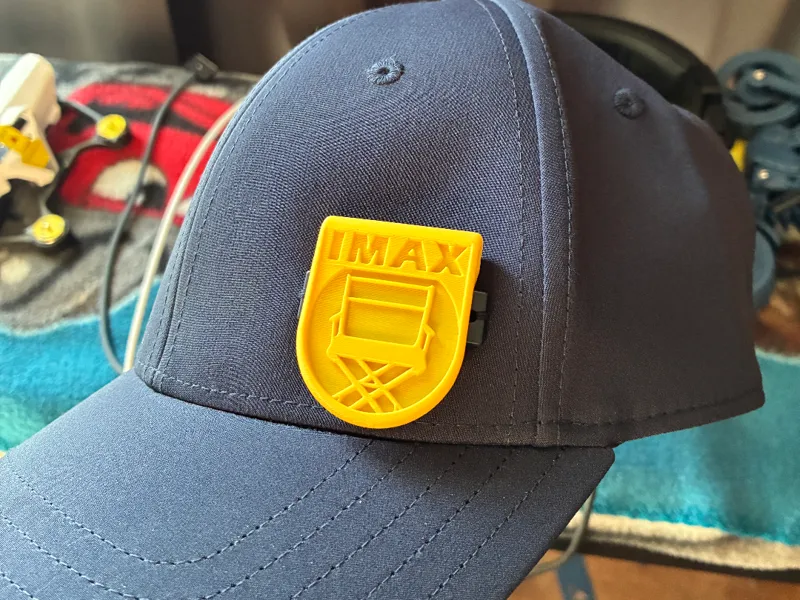 IMAX Director hat clip on
