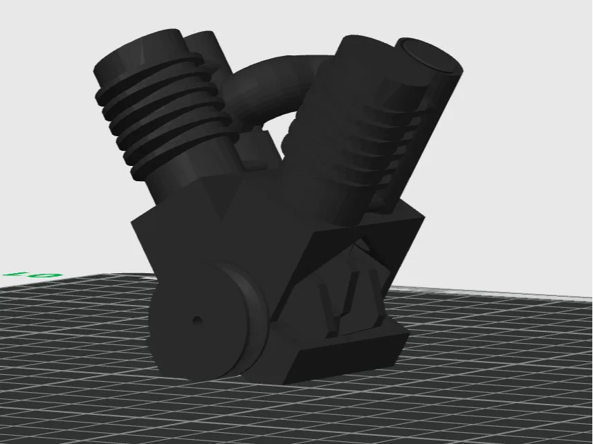 Moteur V2 (maquette animée)
