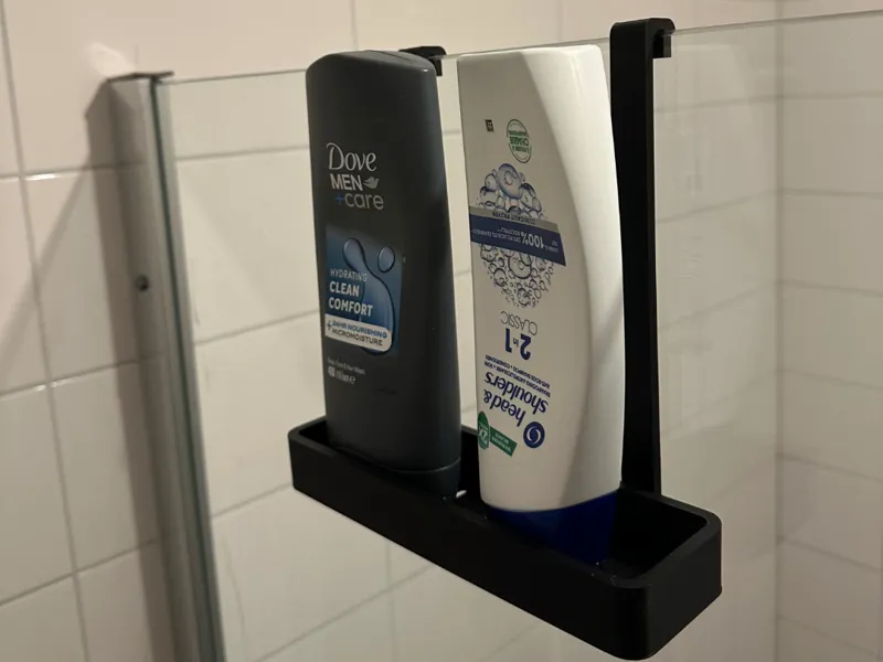 Shower Glass Wall Shampoo Holder