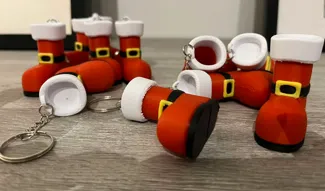 Christmas santa boot keychain