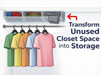 Overhead Closet Storage Shelf (also for IKEA PAX)